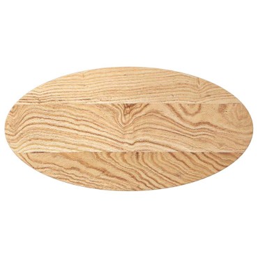 vidaXL Επιτραπέζια επιφάνεια 80x40x4cm από Μασίφ Ξύλο Δρυός Οβάλ