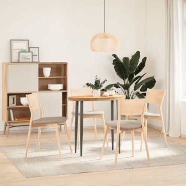 vidaXL Επιτραπέζια επιφάνεια 80x40x4cm από Μασίφ Ξύλο Δρυός Οβάλ