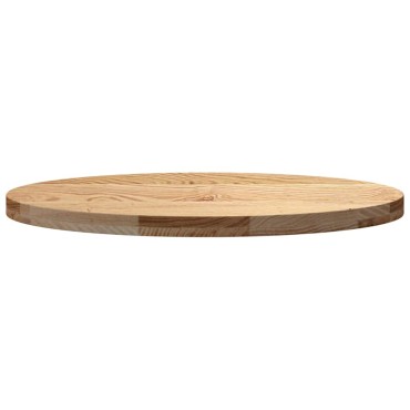 vidaXL Επιτραπέζια επιφάνεια 80x40x4cm από Μασίφ Ξύλο Δρυός Οβάλ