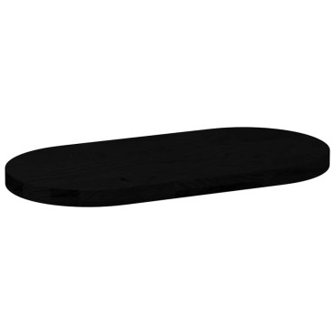 vidaXL Επιτραπέζια επιφάνεια Σκούρο Καφέ 80x40x4cm Ξύλο Δρυός Οβάλ