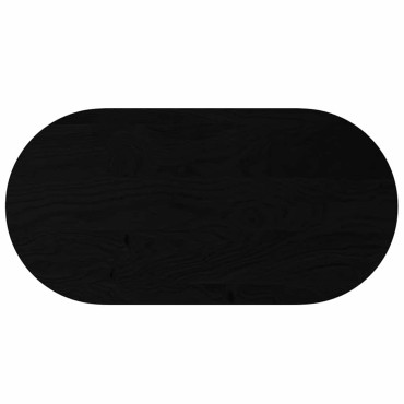 vidaXL Επιτραπέζια επιφάνεια Σκούρο Καφέ 120x60x4cm Ξύλο Δρυός Οβάλ