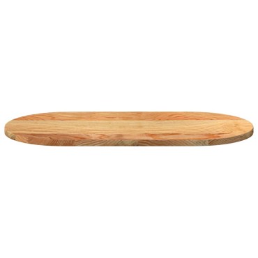 vidaXL Επιτραπέζια επιφάνεια Ανοιχτό Καφέ 80x40x2cm Ξύλο Δρυός Οβάλ