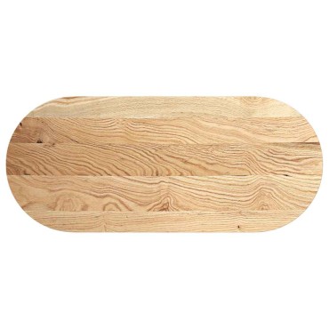 vidaXL Επιτραπέζια επιφάνεια 140x60x2cm από Μασίφ Ξύλο Δρυός Οβάλ