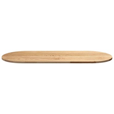 vidaXL Επιτραπέζια επιφάνεια 140x60x2cm από Μασίφ Ξύλο Δρυός Οβάλ
