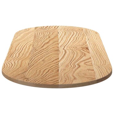 vidaXL Επιτραπέζια επιφάνεια 140x60x2cm από Μασίφ Ξύλο Δρυός Οβάλ