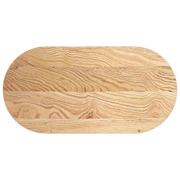 vidaXL Επιτραπέζια επιφάνεια 100x50x4cm από Μασίφ Ξύλο Δρυός Οβάλ