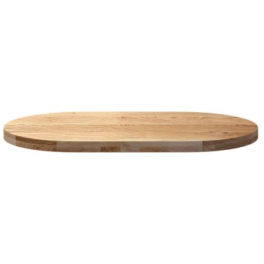 vidaXL Επιτραπέζια επιφάνεια 100x50x4cm από Μασίφ Ξύλο Δρυός Οβάλ