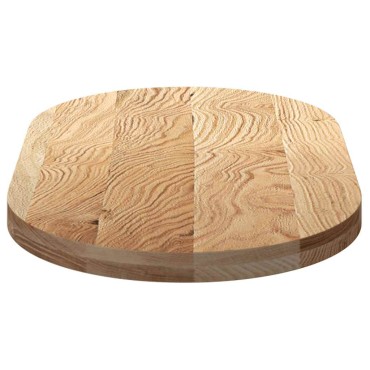 vidaXL Επιτραπέζια επιφάνεια 100x50x4cm από Μασίφ Ξύλο Δρυός Οβάλ