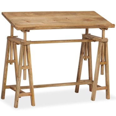 vidaXL Γραφείο Σχεδιαστήριο 116x50x76cm από Μασίφ Ξύλο Μάνγκο 1 τεμ.