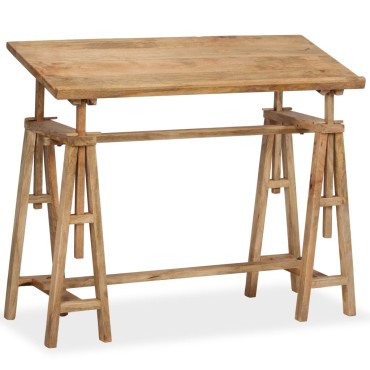 vidaXL Γραφείο Σχεδιαστήριο 116x50x76cm από Μασίφ Ξύλο Μάνγκο 1 τεμ.