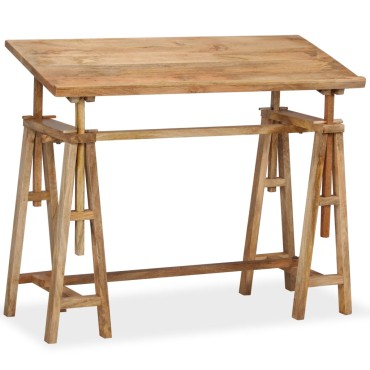 vidaXL Γραφείο Σχεδιαστήριο 116x50x76cm από Μασίφ Ξύλο Μάνγκο 1 τεμ.