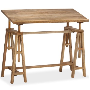 vidaXL Γραφείο Σχεδιαστήριο 116x50x76cm από Μασίφ Ξύλο Μάνγκο 1 τεμ.