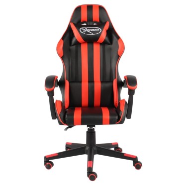 vidaXL Καρέκλα Racing Μαύρο / Κόκκινο από Συνθετικό Δέρμα 35x41cm 1 τεμ.