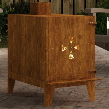 vidaXL Σόμπα Κάμπινγκ 35x50x60 cm Χάλυβας Ο Κορτέν