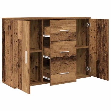 vidaXL Μπουφές Όψη Παλαιού Ξύλου 90x29,5x65cm Επεξεργασμένο Ξύλο 1 τεμ.