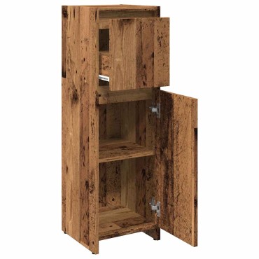 vidaXL Στήλη Μπάνιου Παλιό Ξύλο 30x30x95cm από Μοριοσανίδα 1 τεμ.