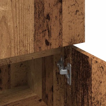 vidaXL Στήλη Μπάνιου Παλιό Ξύλο 30x30x95cm από Μοριοσανίδα 1 τεμ.