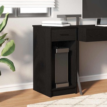 vidaXL Πύργος υπολογιστή με συρτάρι Μαύρο 35x45x77cm 1 τεμ.