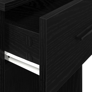 vidaXL Πύργος υπολογιστή με συρτάρι Μαύρο 35x45x77cm 1 τεμ.