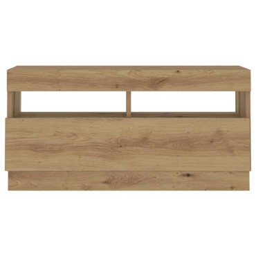 vidaXL Έπιπλο Τηλεόρασης με LED Αρτισιανή Δρυς 260x35x40cm Επεξ.Ξύλο