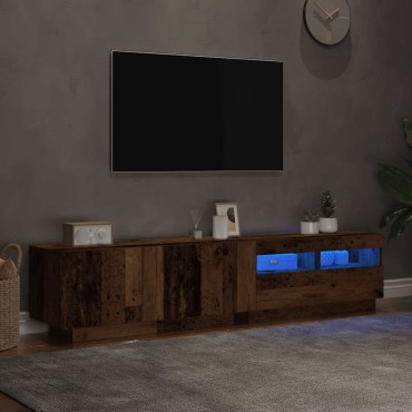 vidaXL Έπιπλο Τηλεόρασης LED Όψη Παλαιού Ξύλου 180x35x40cmΕπεξ. Ξύλο