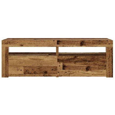 vidaXL Κομοδίνα με LED 2 τεμ. Παλιό ξύλο 60x35x40cm