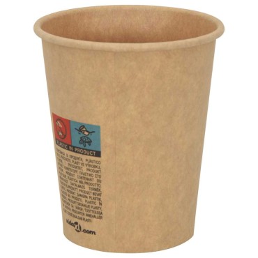 vidaXL Χάρτινα κύπελλα καφέ 1000 τεμάχια 8oz 200ml καφέ