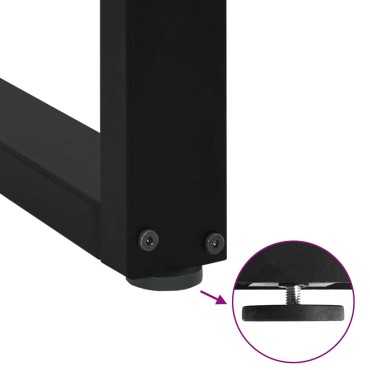 vidaXL Πόδια τραπεζαρίας σχήμα U 2 τεμ. Μαύρο 60x(72-73)cm Χάλυβας