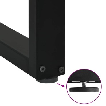 vidaXL Πόδια τραπεζαρίας σε σχήμα U 2 τεμ. Μαύρο 100x(72-73)cm