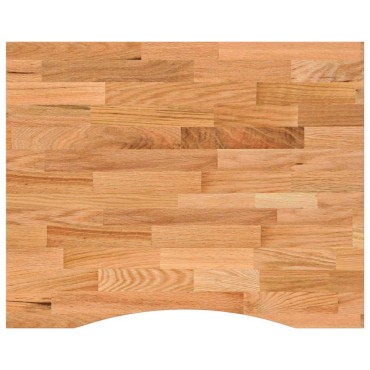 vidaXL Επιφάνεια Τραπεζιού Ορθογώνιος 100x80x2,5cm Μασίφ Ξύλο Δρυός 1 τεμ.