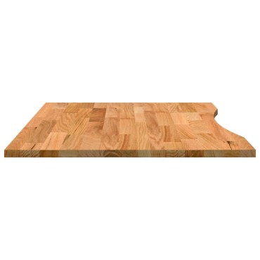 vidaXL Επιφάνεια Τραπεζιού Ορθογώνιος 100x80x2,5cm Μασίφ Ξύλο Δρυός 1 τεμ.