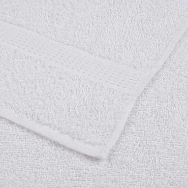 vidaXL σετ πετσετών 12 τεμαχίων Λευκό 360 gsm 100% βαμβάκι