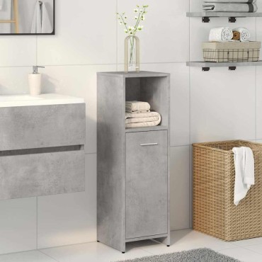 vidaXL Στήλη Μπάνιου Γκρι Σκυροδέματος 30x30x95cm Επεξεργασμένο Ξύλο 1 τεμ.