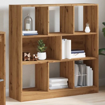 vidaXL Ντουλάπι βιβλίων Artisan Oak 97,5x29,5x100cm Ξύλο μηχανής 1 τεμ.