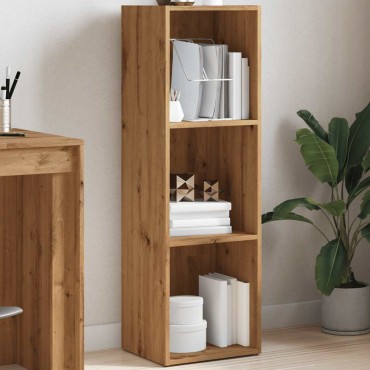 vidaXL Βιβλιοθήκη Artisan Δρυς 36x30x114cm Επεξεργασμένο Ξύλο 1 τεμ.