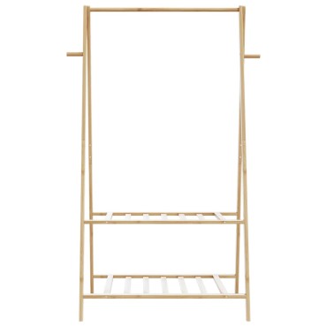 vidaXL Κρεμάστρα Ρούχων με Ράφια 96x45,5x150,5 εκ. Μπαμπού
