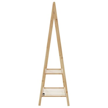 vidaXL Κρεμάστρα Ρούχων με Ράφια 96x45,5x150,5 εκ. Μπαμπού