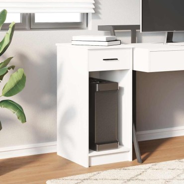 vidaXL Πύργος υπολογιστή με συρτάρι Λευκό 35x45x77cm 1 τεμ.
