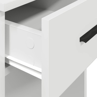 vidaXL Πύργος υπολογιστή με συρτάρι Λευκό 35x45x77cm 1 τεμ.