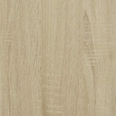 vidaXL Τραπεζάκι Σαλονιού Sonoma Δρυς 100x50x35cm Επεξ. Ξύλο + Μέταλλο 1 τεμ.