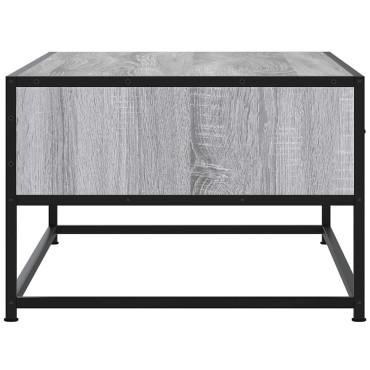 vidaXL Τραπεζάκι Σαλονιού Γκρι Sonoma 100x50x35cm Επεξ. Ξύλο/Μέταλλο 1 τεμ.