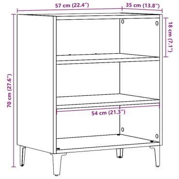 vidaXL Ντουλάπι Παλ. Ξύλο 57x35x75cm από Επεξεργασμένο Ξύλο 1 τεμ.