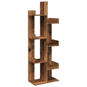vidaXL Βιβλιοθήκη Παλιό Ξύλο 48x25,5x140cm από Μοριοσανίδα 1 τεμ.
