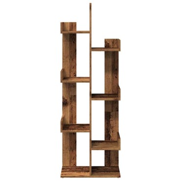 vidaXL Βιβλιοθήκη Παλιό Ξύλο 48x25,5x140cm από Μοριοσανίδα 1 τεμ.