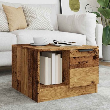 vidaXL Τραπεζάκι Σαλονιού Παλιό Ξύλο 50x50x36cm από Μοριοσανίδα 1 τεμ.