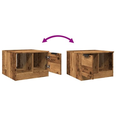 vidaXL Τραπεζάκι Σαλονιού Παλιό Ξύλο 50x50x36cm από Μοριοσανίδα 1 τεμ.