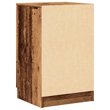 vidaXL Κομοδίνα 2 τεμ. Όψη Παλαιού Ξύλου 40x36x65cm από Επεξ. Ξύλο