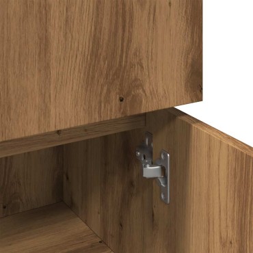 vidaXL Ντουλάπι Μπάνιου Τεχνίτης Δρυς 30x30x95cm Επεξεργασμένο Ξύλο