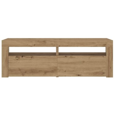 vidaXL Κομοδίνα με LED 2 τεμ. τεχνίτης Δρυς 60x35x40cm