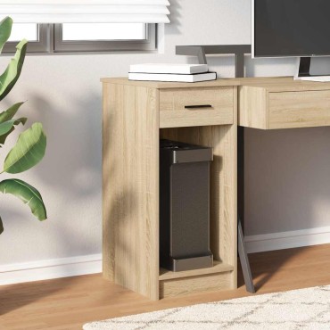 vidaXL Βάση πύργου υπολογιστή με συρτάρι Δρυς sonoma 35x45x77cm 1 τεμ.